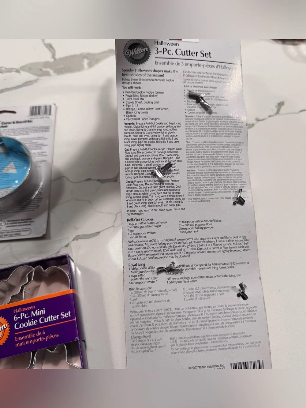 Wilton Halloween Metal Cookie Cutters & Stencil Set Of 3